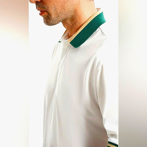 New! Lediney (2XL) Men's Polo Golf Tennis Shirt. Regular Fit. White. - Picture 3 of 10